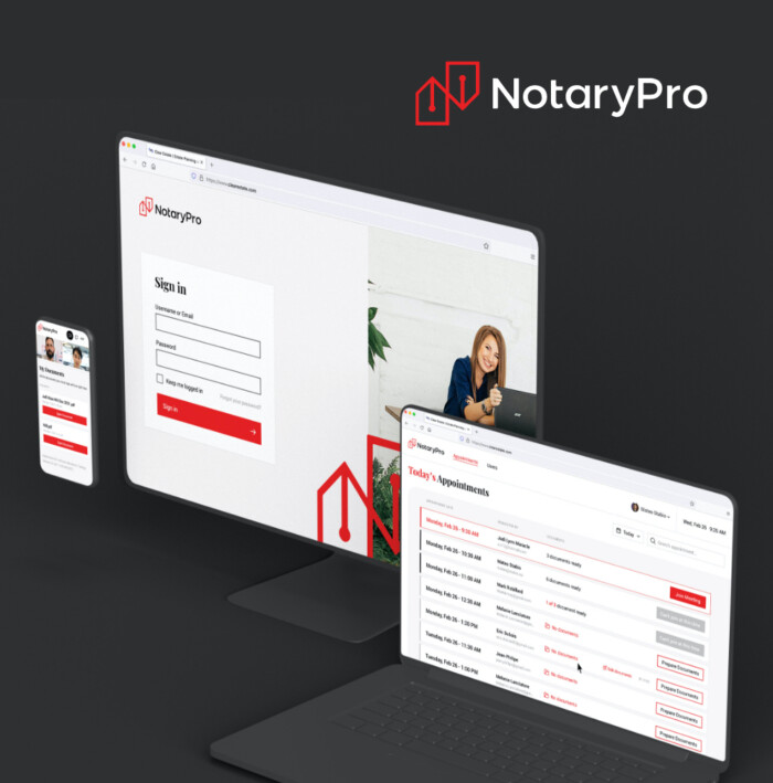Notary Pro web app UI thumbnail 2